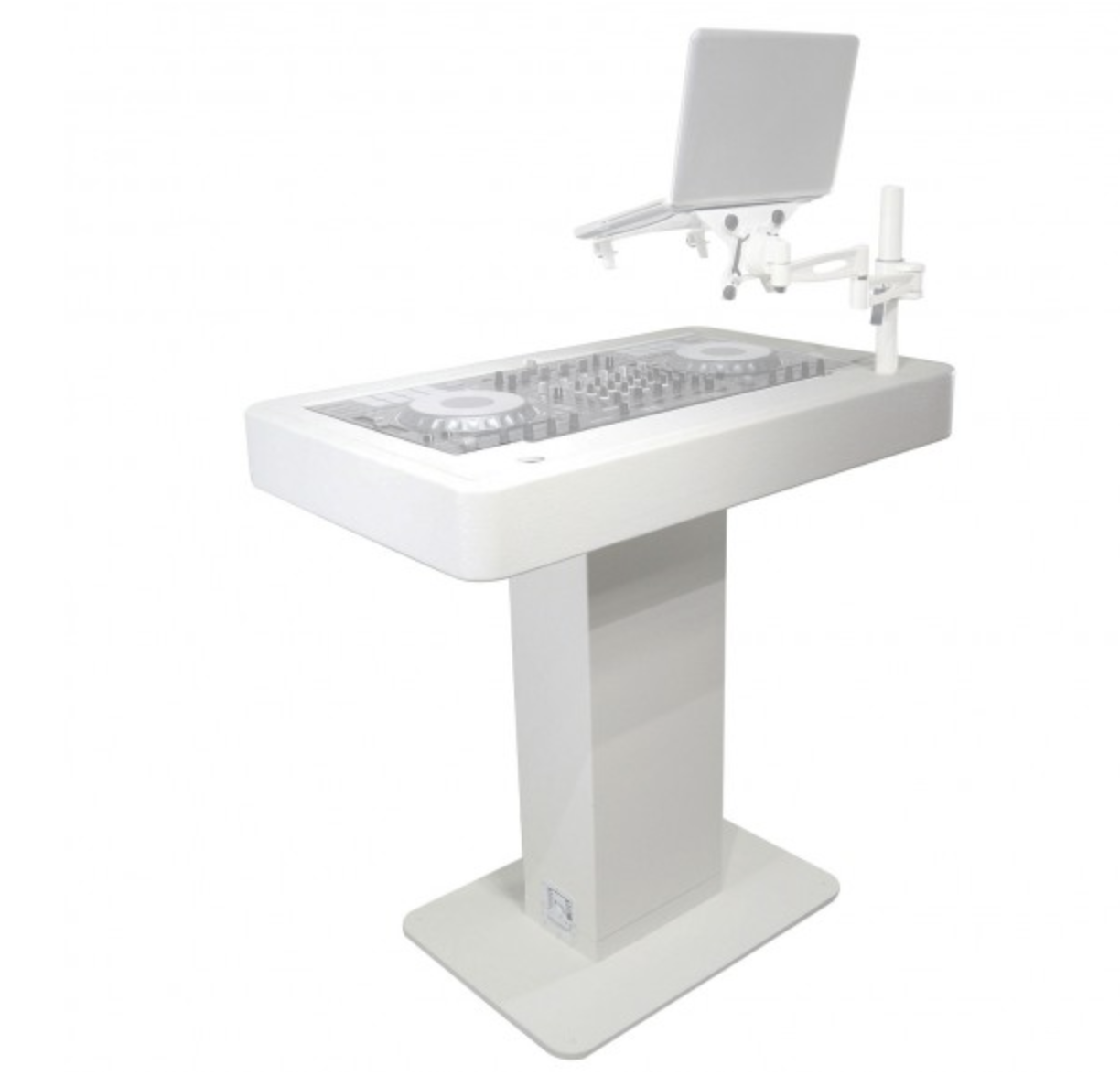 White Finish Control Tower DJ Booth Podium Stand, DJ Equipment rental by Sound Level Events
