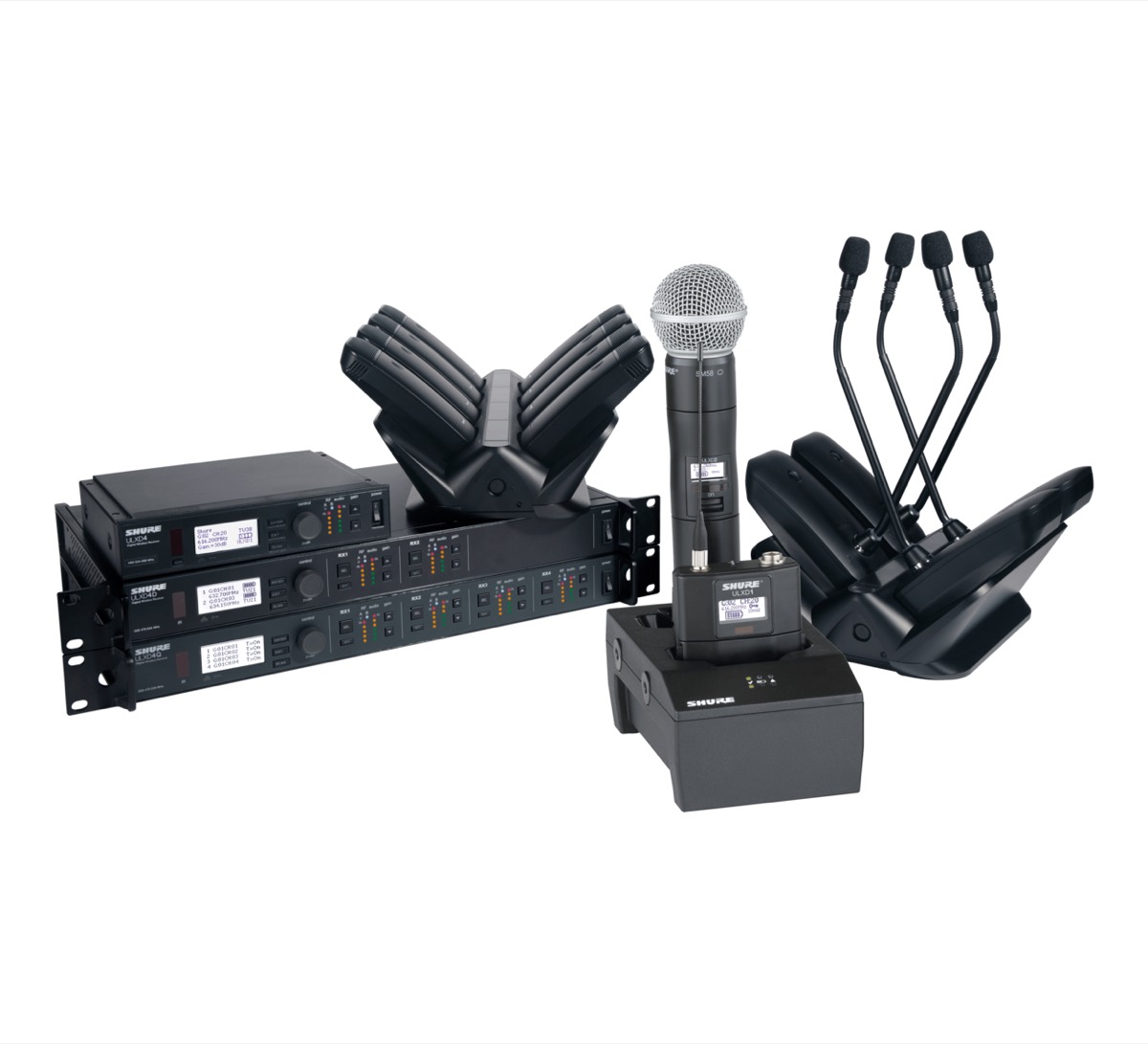 Shure ULX-D 4D, Microphones rental by Sound Level Events