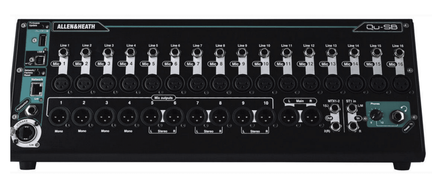Allen & Heath QU-SB, Mixing Consoles rental by Sound Level Events