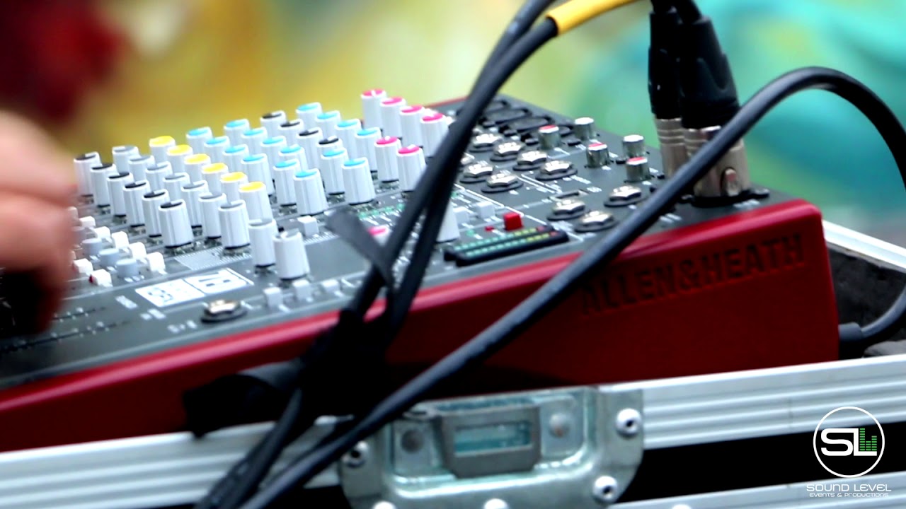 Audio mixing console at a Sound Level Events production